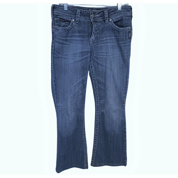 Silver Suki Bootcut Flared Jeans Womens W29/L30 Embroidered Stretch Boot Leg - Picture 2 of 15